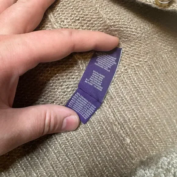 Ralph Lauren Purple Label Hand Knit Cashmere Beaded Sweater And Cardigan Size S - Picture 3 of 6